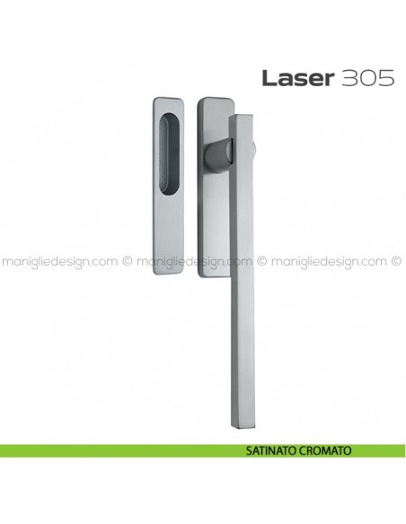 Maniglione per alzante scorrevole 305 Laser singolo satinato cromato