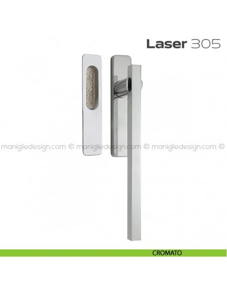 Maniglione per alzante scorrevole 305 Laser singolo cromato