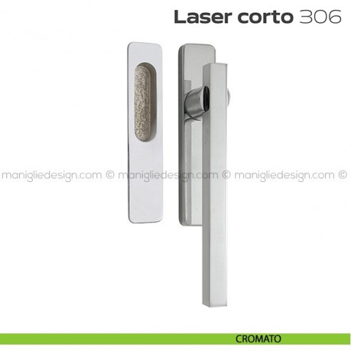 Maniglione per alzante scorrevole 306 Laser Corto singolo cromato