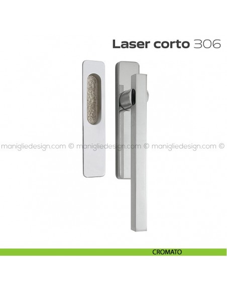Maniglione per alzante scorrevole 306 Laser Corto singolo cromato