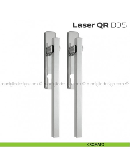 Maniglione ribassato per alzante scorrevole QR B35 Laser Reguitti accoppiato cromato