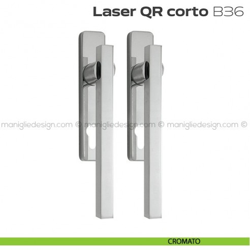 Maniglione ribassato per alzante scorrevole QR B36 Laser Corto Reguitti accoppiato cromato