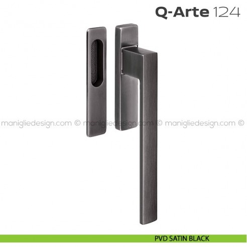 Maniglione per alzante scorrevole 124 Q-Arte singolo PVD satin black