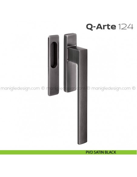 Maniglione per alzante scorrevole 124 Q-Arte singolo PVD satin black