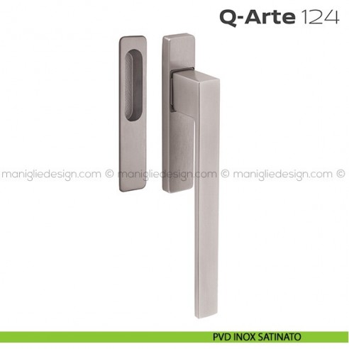 Maniglione per alzante scorrevole 124 Q-Arte singolo PVD inox satinato