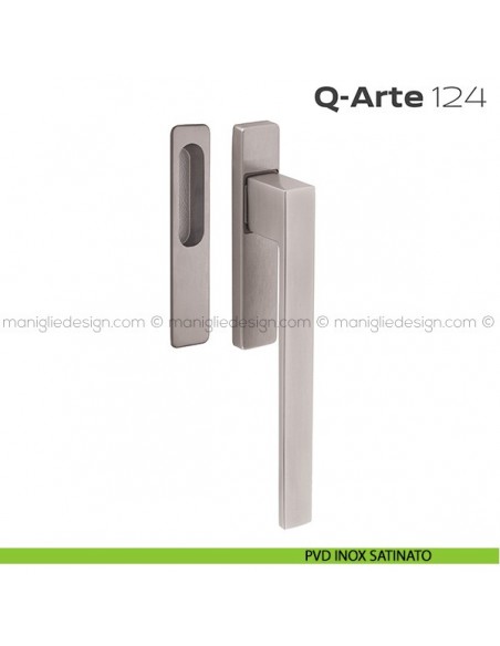 Maniglione per alzante scorrevole 124 Q-Arte singolo PVD inox satinato