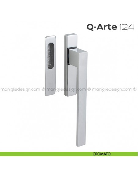 Maniglione per alzante scorrevole 124 Q-Arte singolo cromato