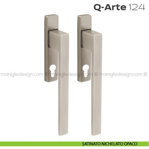 Maniglione per alzante scorrevole 124 Q-Arte Reguitti accoppiato satinato nichelato verniciato opaco