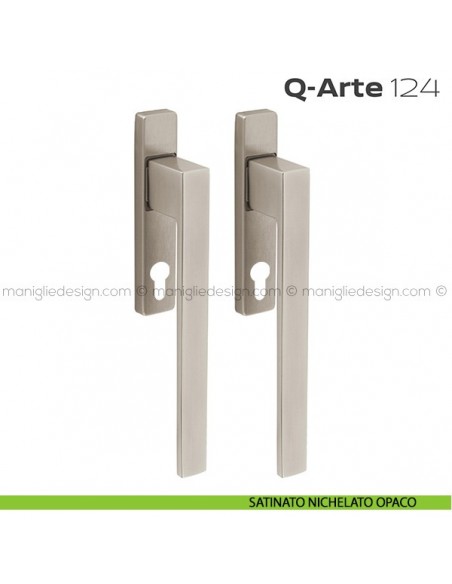 Maniglione per alzante scorrevole 124 Q-Arte Reguitti accoppiato satinato nichelato verniciato opaco