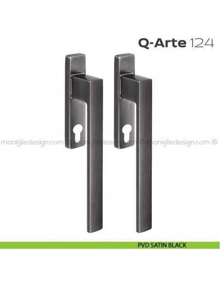 Maniglione per alzante scorrevole 124 Q-Arte Reguitti accoppiato PVD satin black