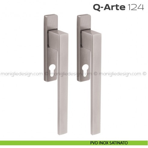 Maniglione per alzante scorrevole 124 Q-Arte Reguitti accoppiato PVD inox satinato