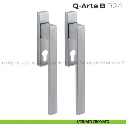Maniglione per alzante scorrevole B24 Q-Arte B Reguitti accoppiato satinato cromato