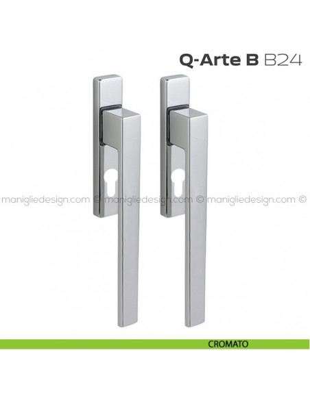 Maniglione per alzante scorrevole B24 Q-Arte B Reguitti accoppiato cromato