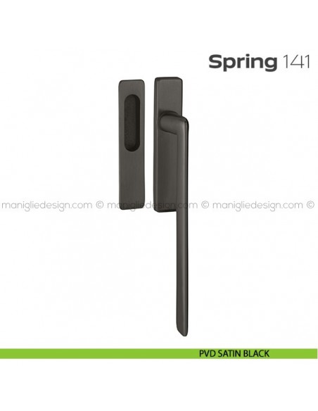 Maniglione per alzante scorrevole 141 Spring Q singolo PVD satin black