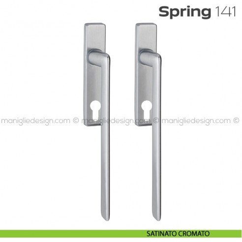 Maniglione per alzante scorrevole 141 Spring Q Reguitti accoppiato satinato cromato