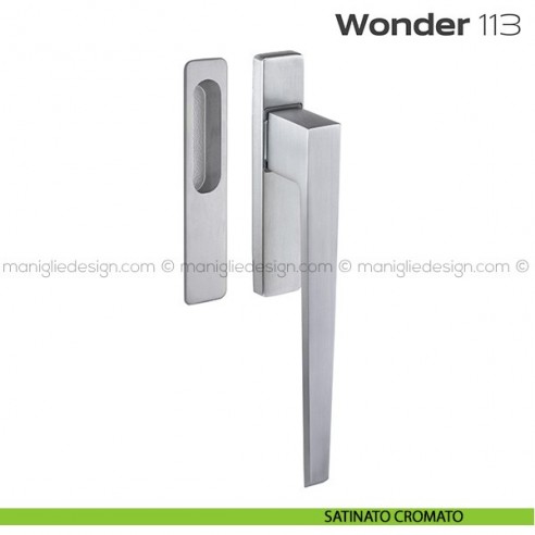 Maniglione per alzante scorrevole 113 Wonder singolo satinato cromato