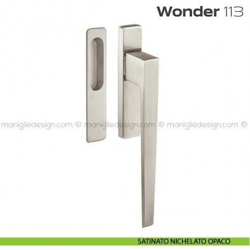 Maniglione per alzante scorrevole 113 Wonder singolo satinato nichelato opaco