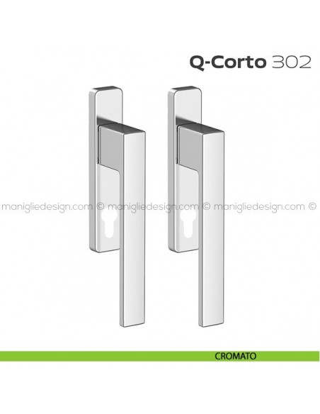 Maniglione per alzante scorrevole 302 Q-Corto Reguitti accoppiato cromato