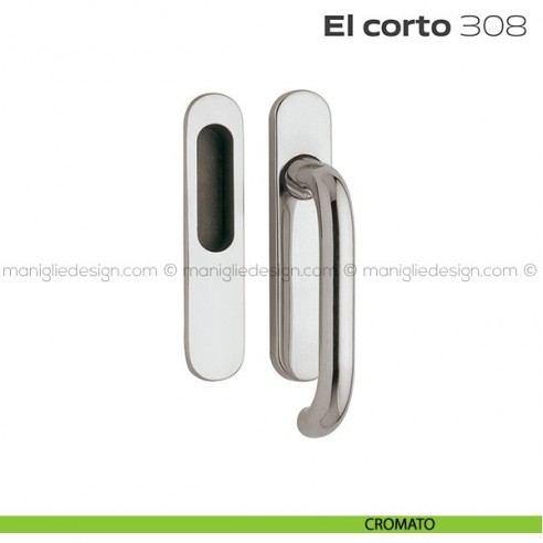 Maniglione per alzante scorrevole 308 El Corto singolo cromato