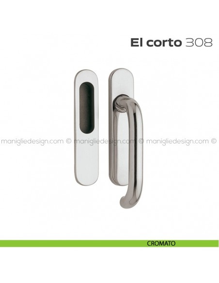 Maniglione per alzante scorrevole 308 El Corto singolo cromato
