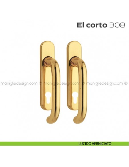 Maniglione per alzante scorrevole 308 El Corto Reguitti accoppiato lucido verniciato