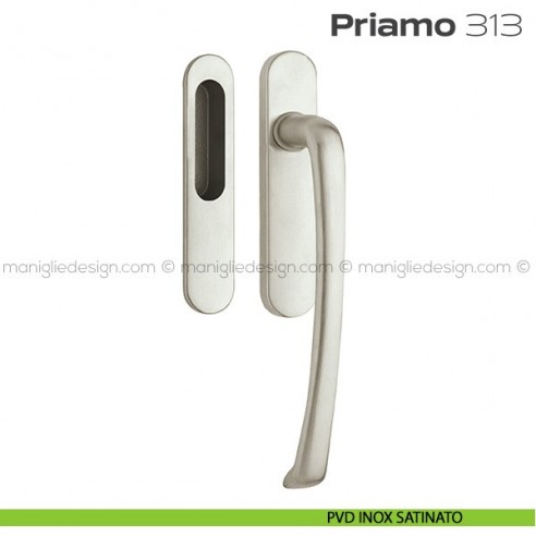 Maniglione per alzante scorrevole 313 Priamo singolo PVD inox satinato