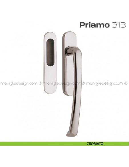 Maniglione per alzante scorrevole 313 Priamo singolo cromato