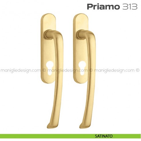 Maniglione per alzante scorrevole 313 Priamo Reguitti accoppiato satinato