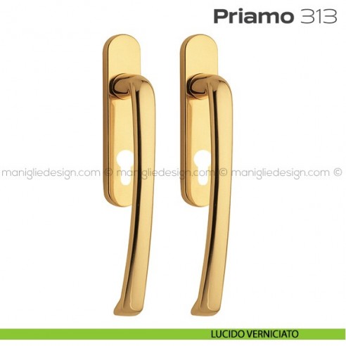 Maniglione per alzante scorrevole 313 Priamo Reguitti accoppiato lucido verniciato