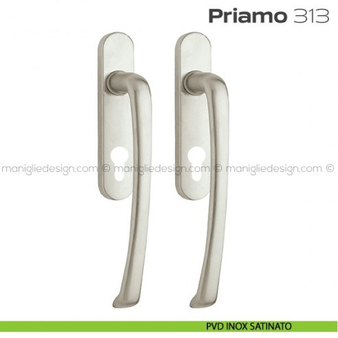 Maniglione per alzante scorrevole 313 Priamo Reguitti accoppiato PVD Inox Satinato