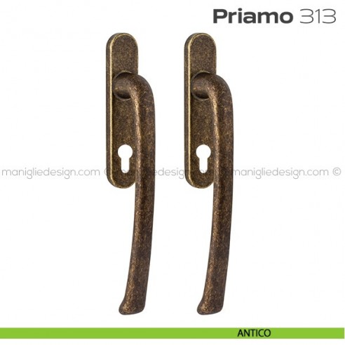 Maniglione per alzante scorrevole 313 Priamo Reguitti accoppiato antico