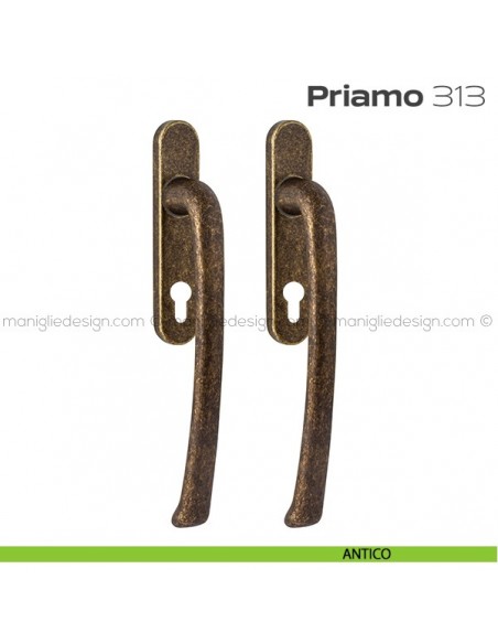 Maniglione per alzante scorrevole 313 Priamo Reguitti accoppiato antico