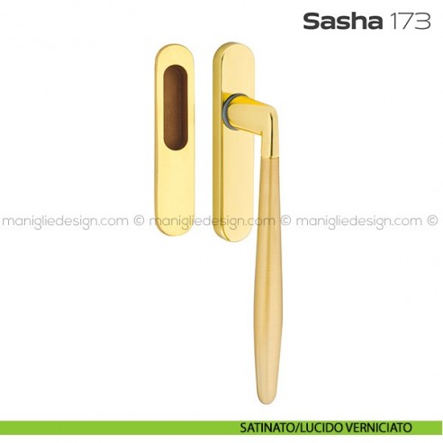 Maniglione per alzante scorrevole 173 Sasha singolo satinato/lucido verniciato