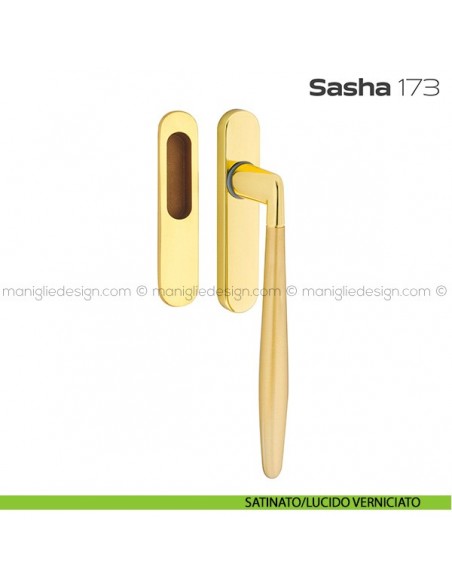 Maniglione per alzante scorrevole 173 Sasha singolo satinato/lucido verniciato