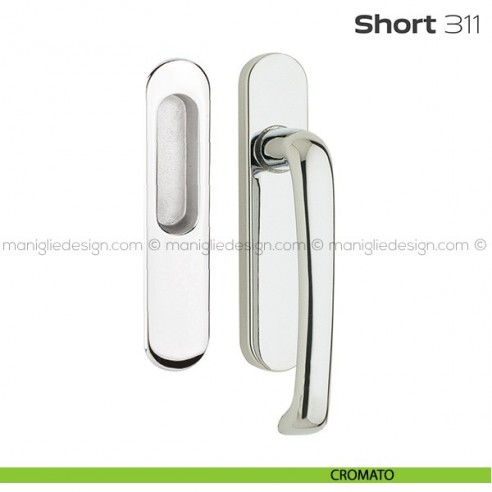 Maniglione per alzante scorrevole 311 Short singolo cromato
