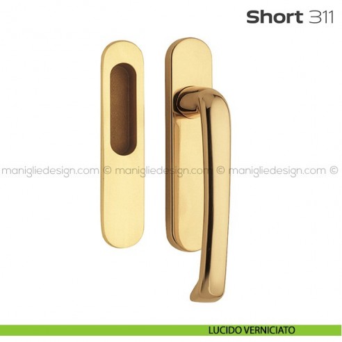 Maniglione per alzante scorrevole 311 Short singolo lucido verniciato