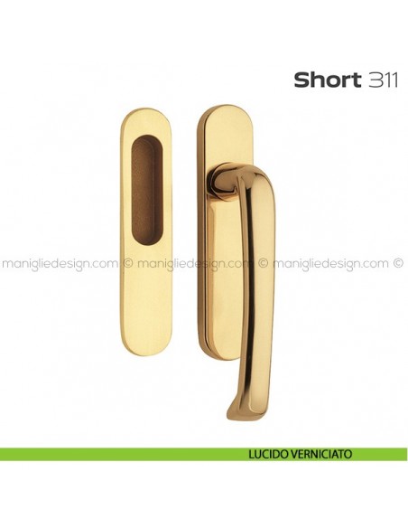 Maniglione per alzante scorrevole 311 Short singolo lucido verniciato