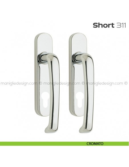 Maniglione per alzante scorrevole 311 Short Reguitti accoppiato cromato