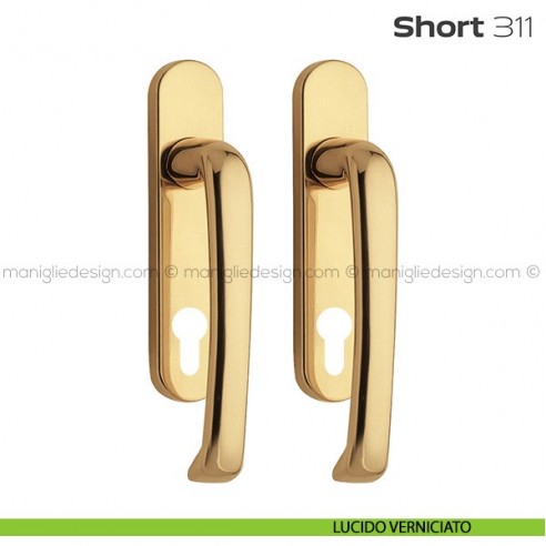 Maniglione per alzante scorrevole 311 Short Reguitti accoppiato lucido verniciato