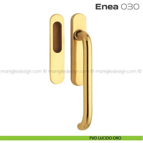 Maniglione per alzante scorrevole 030 Enea singolo PVD lucido oro