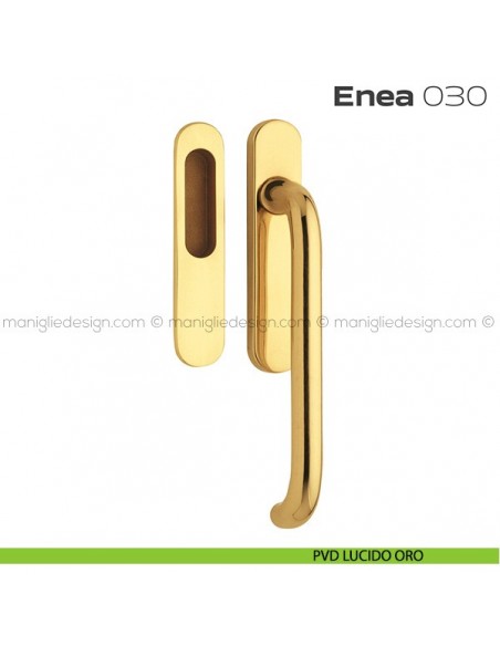 Maniglione per alzante scorrevole 030 Enea singolo PVD lucido oro
