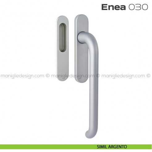 Maniglione per alzante scorrevole 030 Enea singolo simil argento