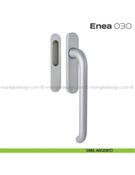 Maniglione per alzante scorrevole 030 Enea singolo simil argento