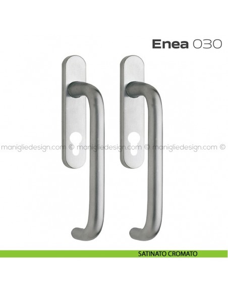 Maniglione per alzante scorrevole 030 Enea Reguitti accoppiato satinato cromato