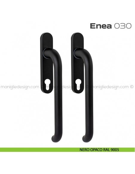 Maniglione per alzante scorrevole 030 Enea Reguitti accoppiato nero opaco RAL 9005