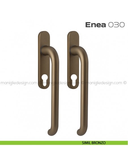 Maniglione per alzante scorrevole 030 Enea Reguitti accoppiato simil bronzo