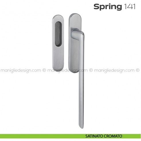 Maniglione per alzante scorrevole 141 Spring singolo satinato cromato