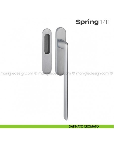 Maniglione per alzante scorrevole 141 Spring singolo satinato cromato