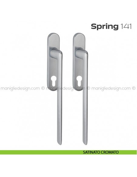 Maniglione per alzante scorrevole 141 Spring Reguitti accoppiato satinato cromato