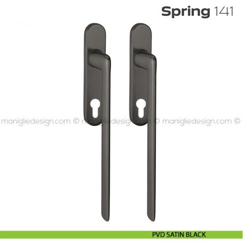 Maniglione per alzante scorrevole 141 Spring Reguitti accoppiato PVD satin black